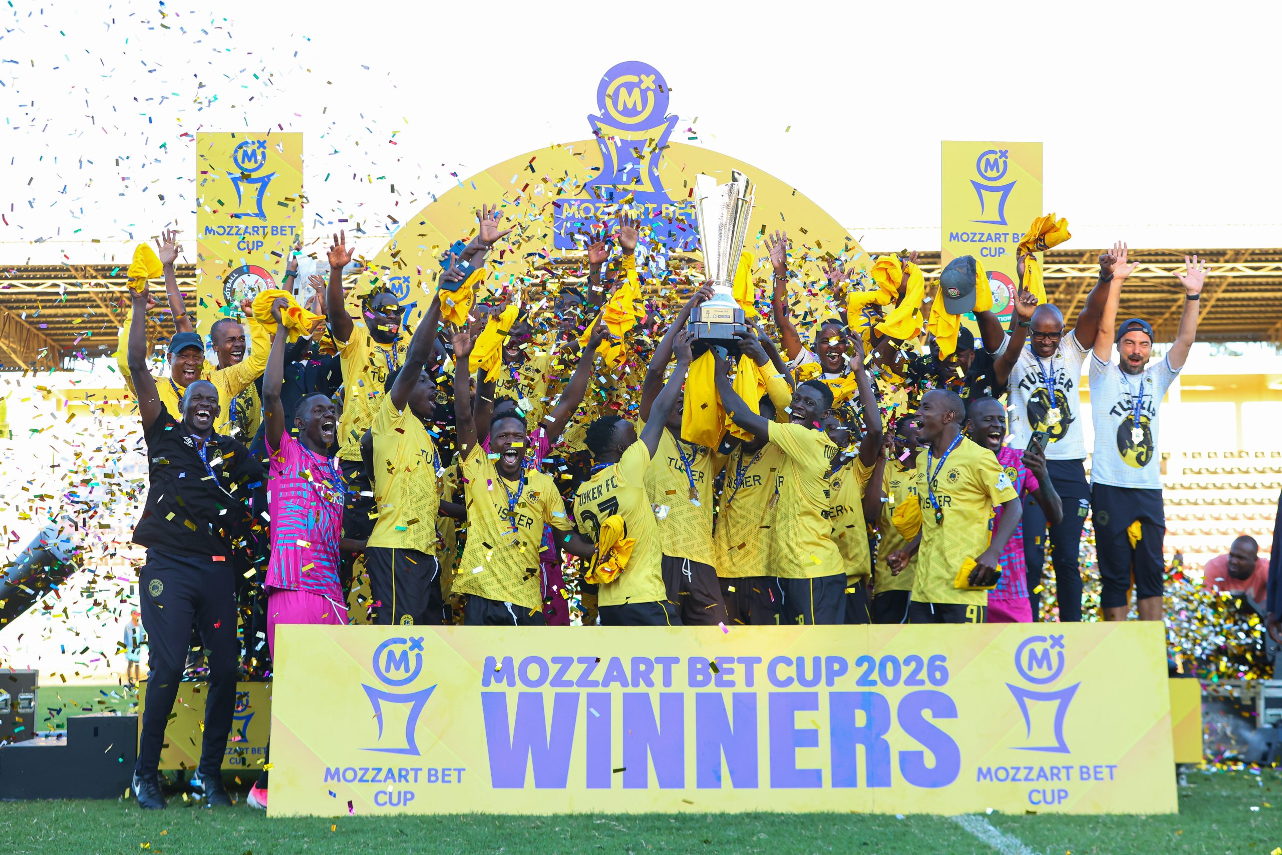 Read more about the article Simiyu brace fires Tusker FC to historic FKF MozzartBet Cup triumph